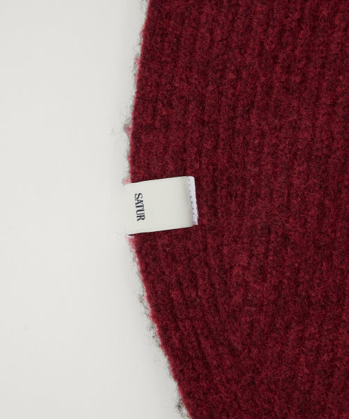 (W) Knit Balaclava Burgundy