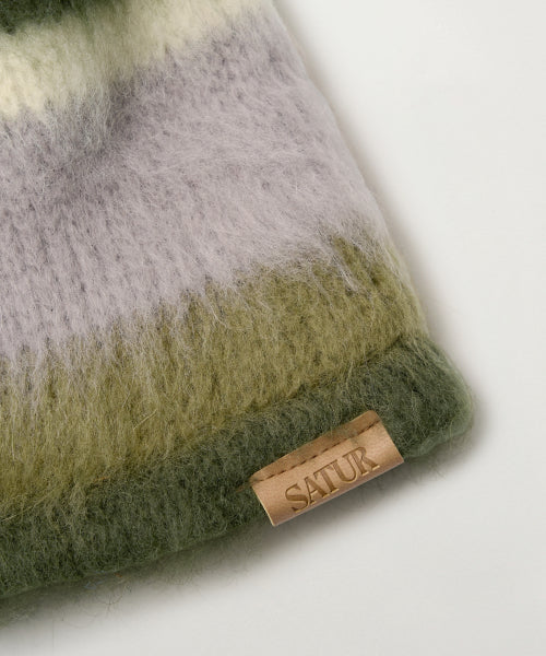 Stripe Knit Bucket Hat Khaki