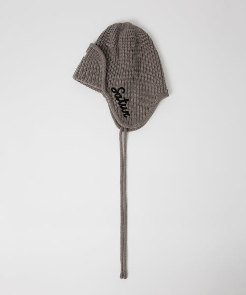 Earmuff Knit Beanie Brown