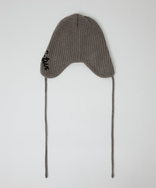Earmuff Knit Beanie Brown