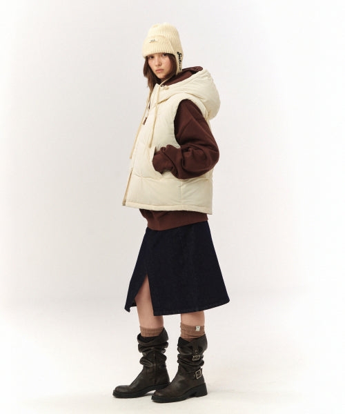 Earmuff Knit Beanie Cream