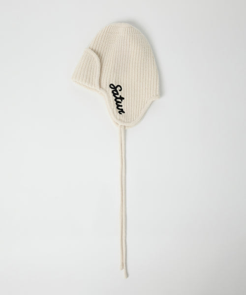 Earmuff Knit Beanie Cream