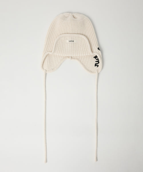 Earmuff Knit Beanie Cream