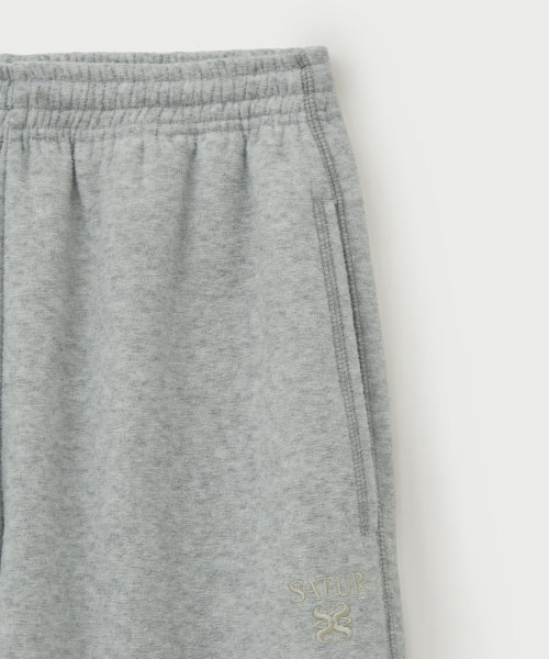 (W) Teo Brushed Fleece Jogger Pants Melange Gray