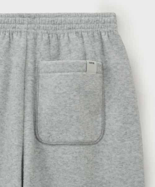 (W) Teo Brushed Fleece Jogger Pants Melange Gray