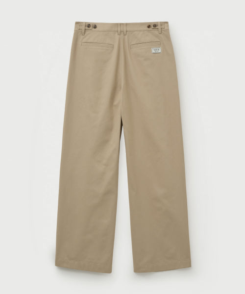 Relaxed Cotton Chino Pants Beige