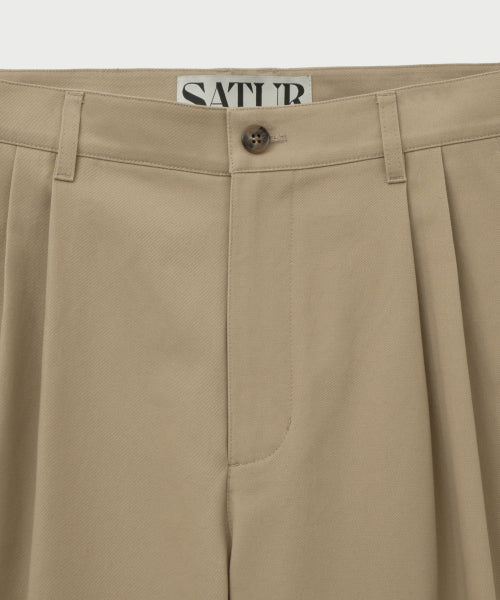 Relaxed Cotton Chino Pants Beige