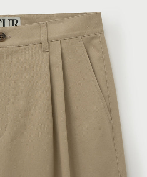 Relaxed Cotton Chino Pants Beige