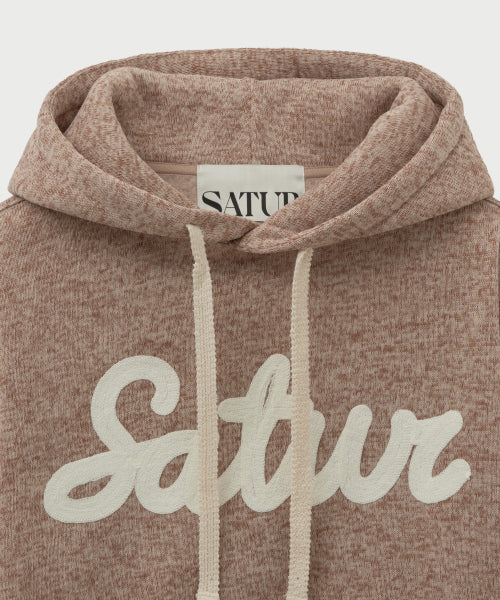 Lugo Heather Terry Hoodie Brown