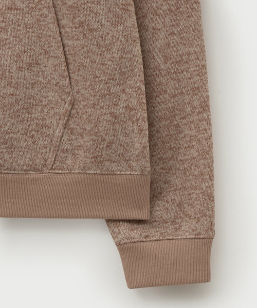 Lugo Heather Terry Hoodie Brown