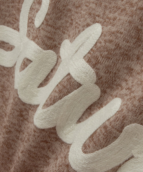 Lugo Heather Terry Hoodie Brown