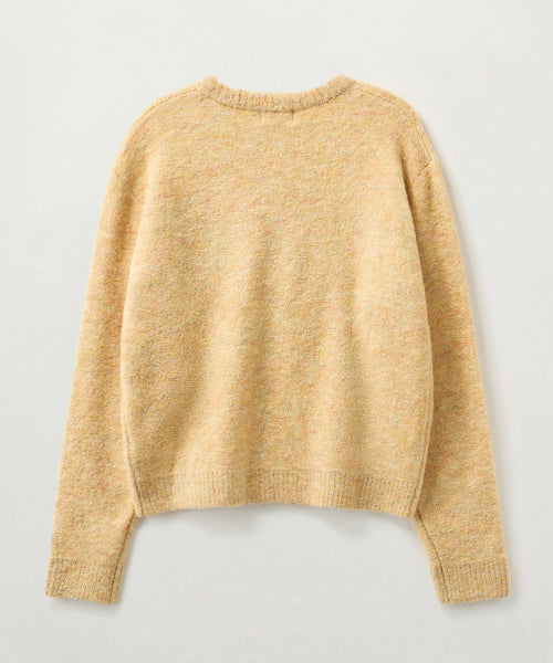 (W) Fleece Crew Neck Knit Yellow