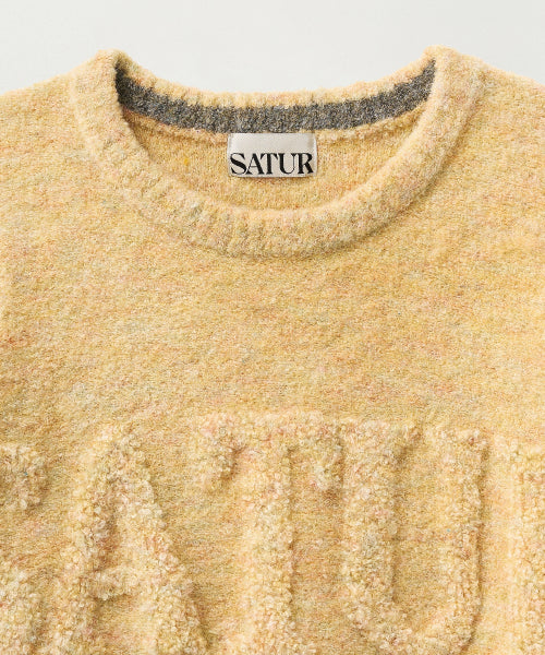 (W) Fleece Crew Neck Knit Yellow