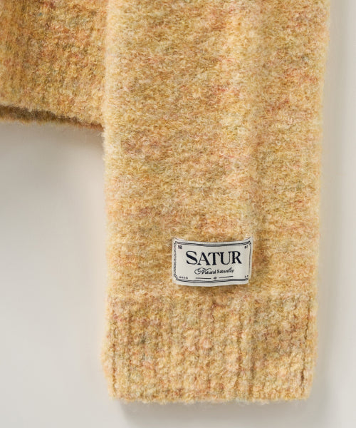 (W) Fleece Crew Neck Knit Yellow