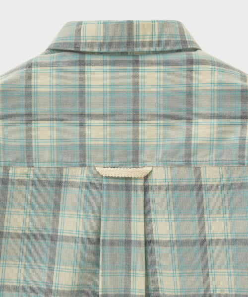 Corduroy Check Shirt Blue