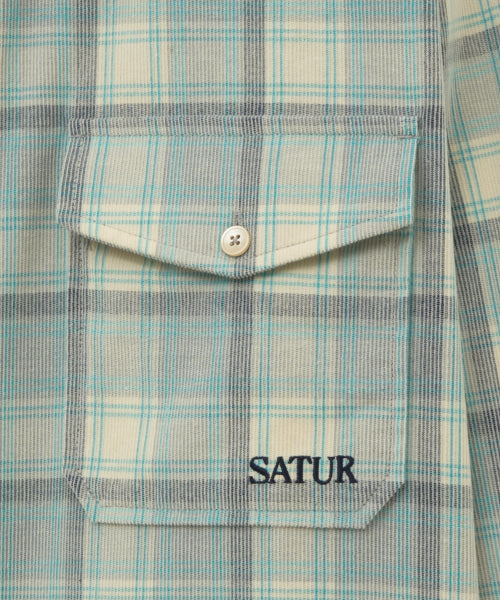 Corduroy Check Shirt Blue