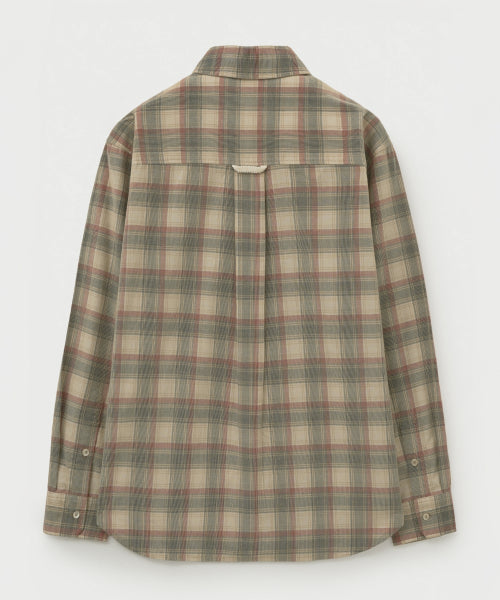 Corduroy Check Shirt Beige