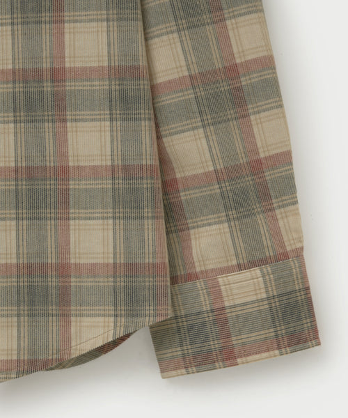 Corduroy Check Shirt Beige