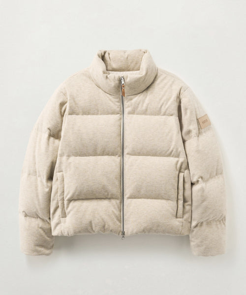(W) Knit Puffer Duck Down Padding Cream