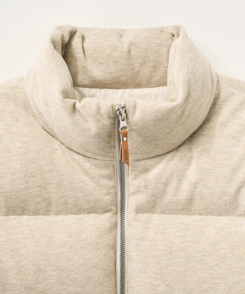 (W) Knit Puffer Duck Down Padding Cream