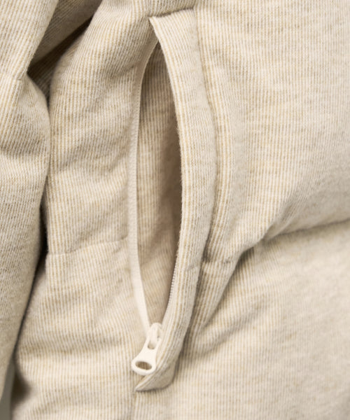 (W) Knit Puffer Duck Down Padding Cream