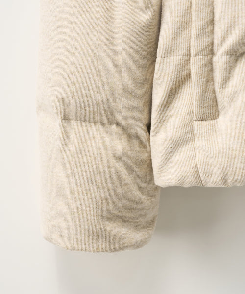 (W) Knit Puffer Duck Down Padding Cream