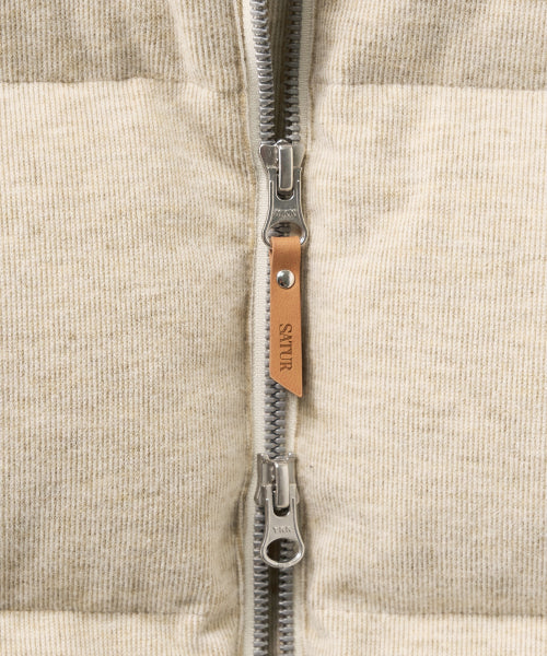 (W) Knit Puffer Duck Down Padding Cream