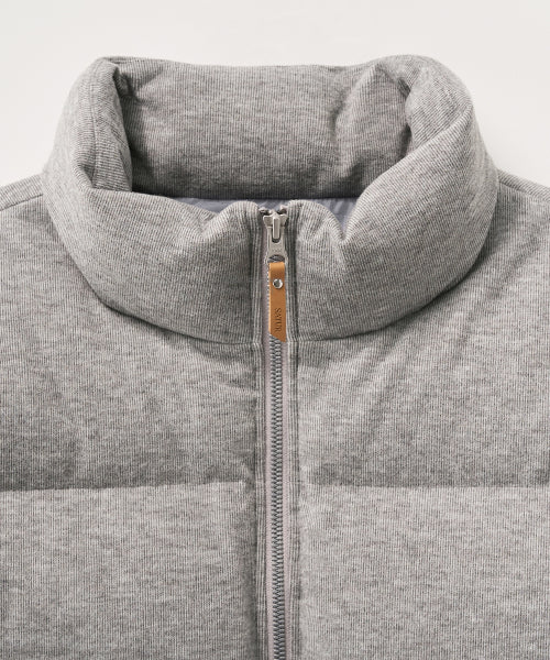 (W) Knit Puffer Duck Down Padding Gray