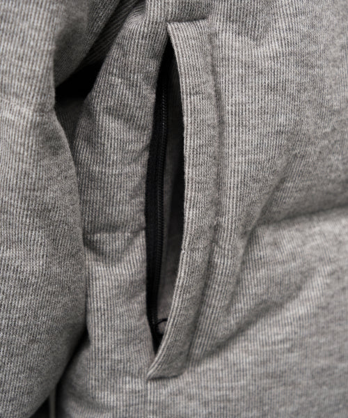 (W) Knit Puffer Duck Down Padding Gray