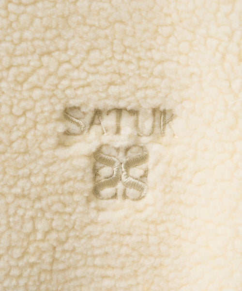Angel Fleece Zip-up Cream Brown