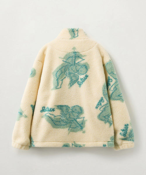 Angel Fleece Zip-up Cream Green