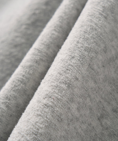 (W) Teo Brushed Fleece Hood Zip-up Melange Gray