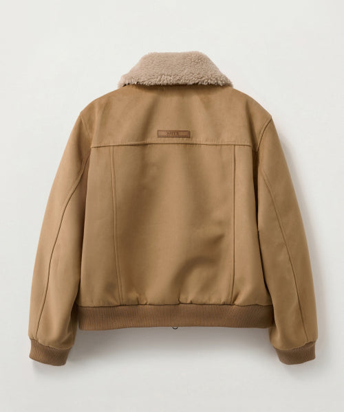 (W) Synthetic Suede Blouson Jumper Camel