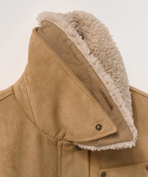 (W) Synthetic Suede Blouson Jumper Camel