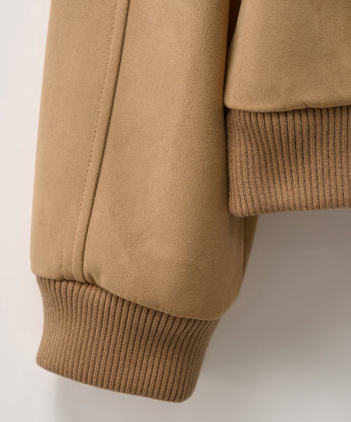 (W) Synthetic Suede Blouson Jumper Camel