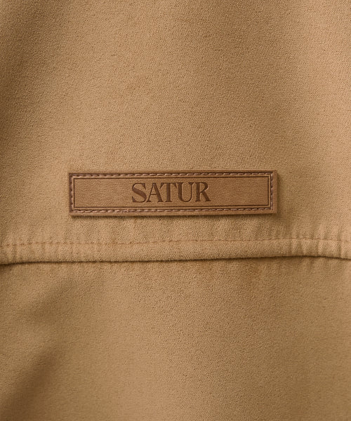 (W) Synthetic Suede Blouson Jumper Camel