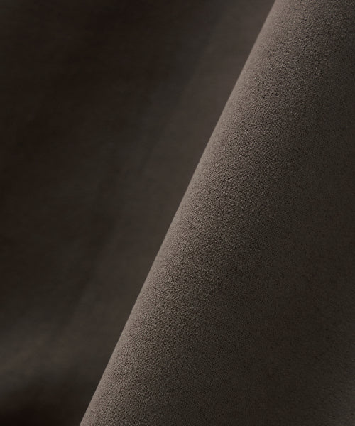 (W) Synthetic Suede Blouson Jumper Dark Brown