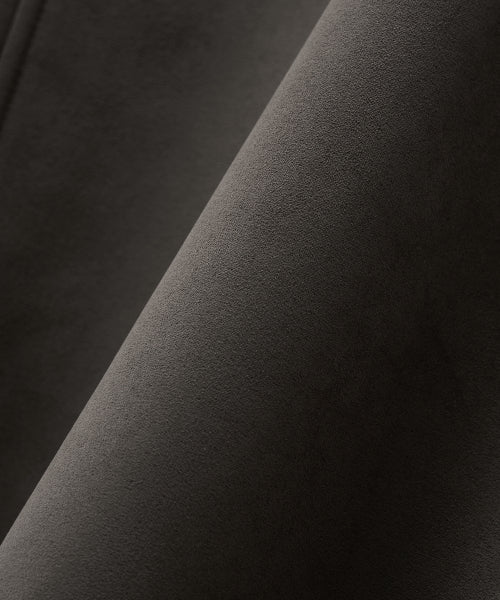 Synthetic Suede Blouson Jumper Dark Brown