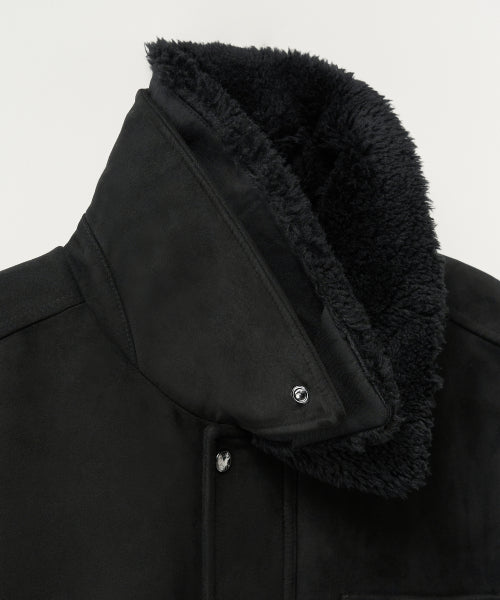 Synthetic Suede Blouson Jumper Black