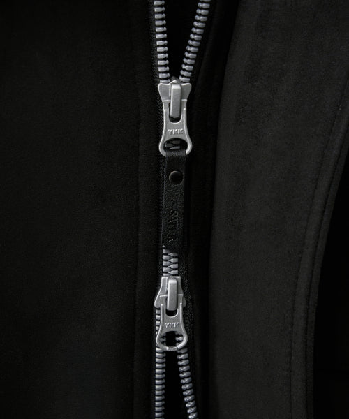 Synthetic Suede Blouson Jumper Black