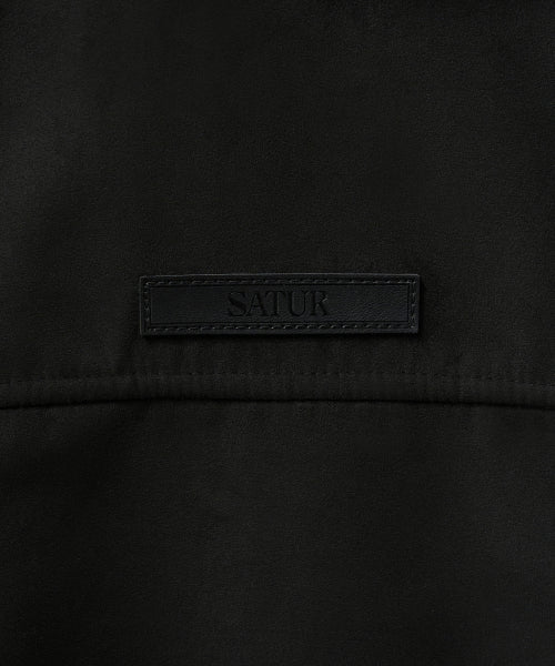 Synthetic Suede Blouson Jumper Black