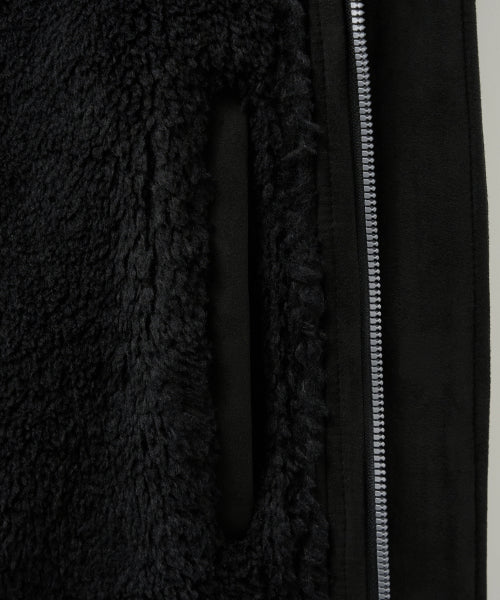Synthetic Suede Blouson Jumper Black