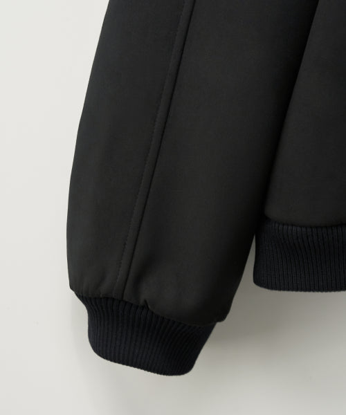 Synthetic Suede Blouson Jumper Black