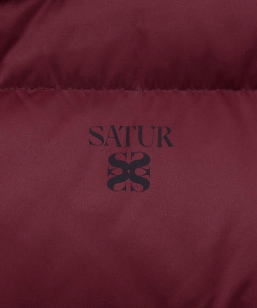 (W) Loren Crop Duck Down Padding Burgundy
