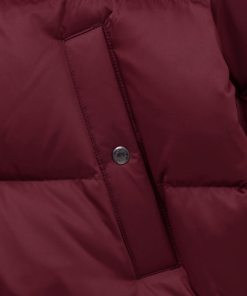 (W) Loren Crop Duck Down Padding Burgundy