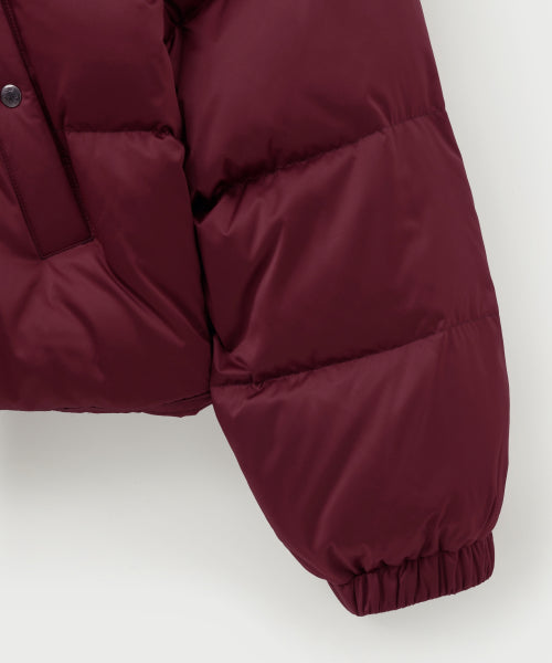 (W) Loren Crop Duck Down Padding Burgundy