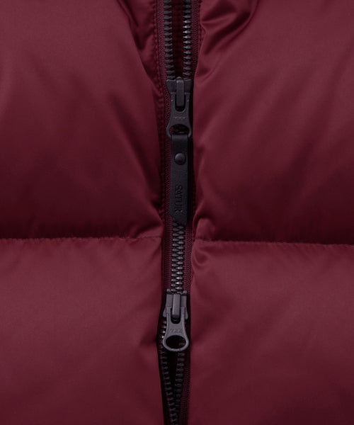 (W) Loren Crop Duck Down Padding Burgundy