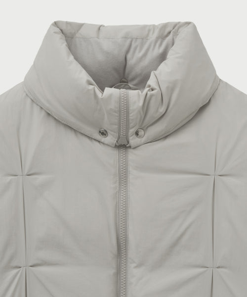 (W) Orta Nylon 2-Way Collar Duck Down Padding Gray