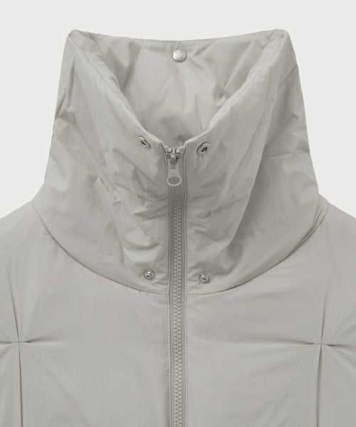 (W) Orta Nylon 2-Way Collar Duck Down Padding Gray