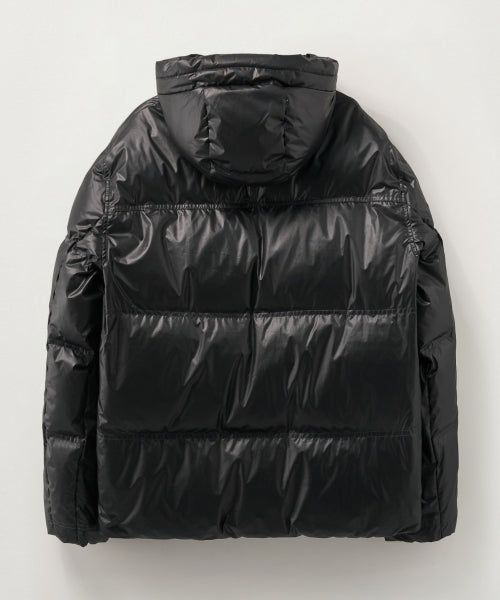 Hooded Puffer Duck Down Padding Black